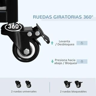 Jaula de Metal para Perros con Ruedas y Frenos