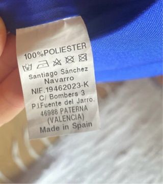 Vestido fiesta corto azul T.36