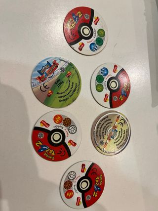 Tazos Pokémon: Charmander, Primeape, Starmie, Tyra