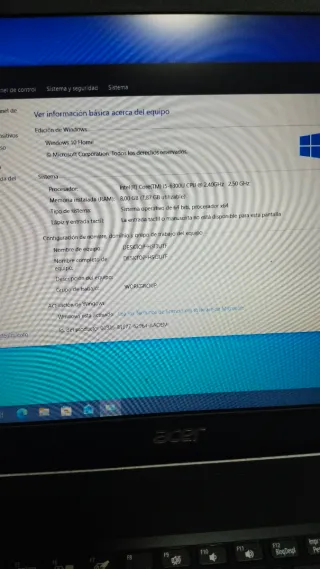 Portátil Acer Negro