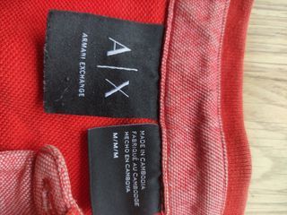 Polo manga corta rojo coral Armani Exchange