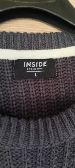 Jersey Inside rayas gris, naranja Talla L