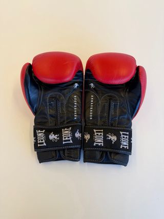 Guantes Boxeo Leone Rojos 16oz