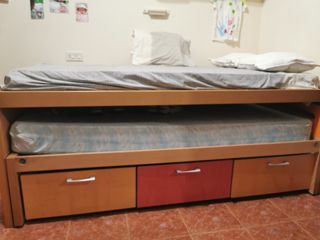 Cama nido madera con cajones (sin colchones)