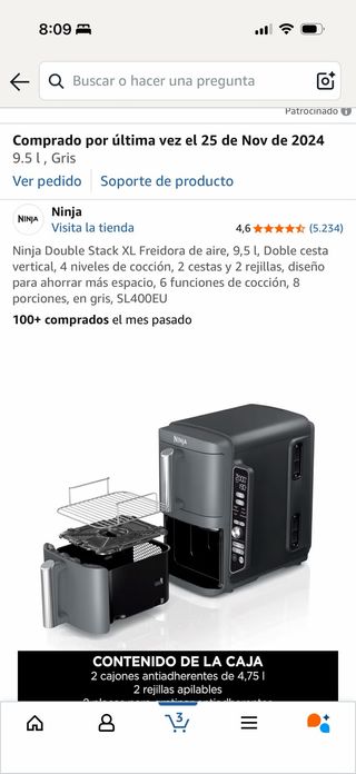 Freidora de aire Ninja Double Stack XL