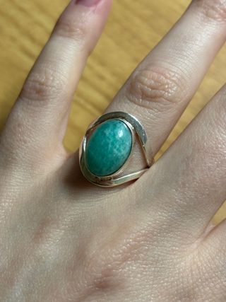 Anillo Plata 925 con Amazonita