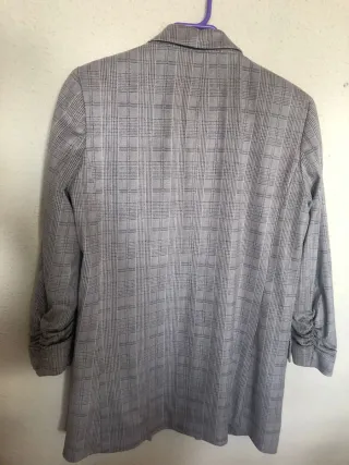 Americana cuadros gris Zara Talla S