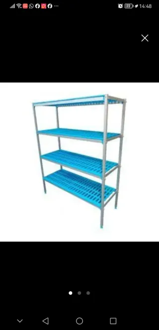 Estantería Frigorífica Azul 4 Niveles