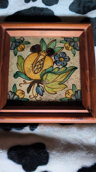 Ladrillo antiguo pintado a mano