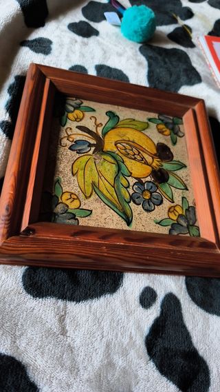 Ladrillo antiguo pintado a mano