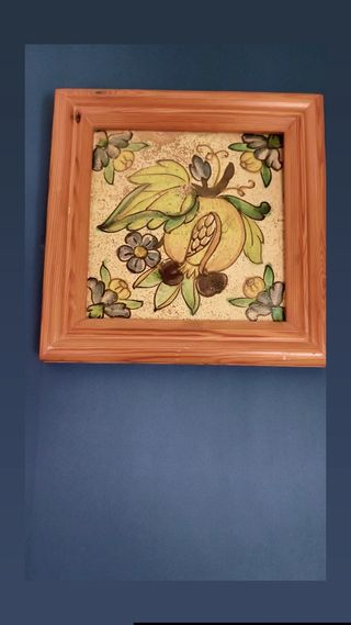 Ladrillo antiguo pintado a mano