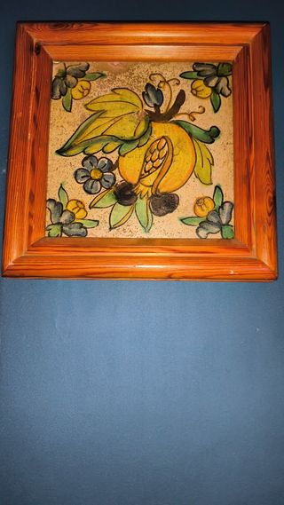 Ladrillo antiguo pintado a mano