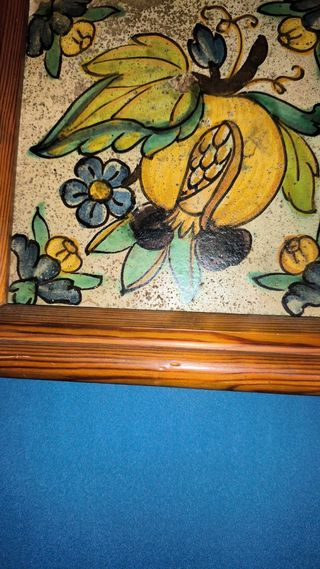 Ladrillo antiguo pintado a mano