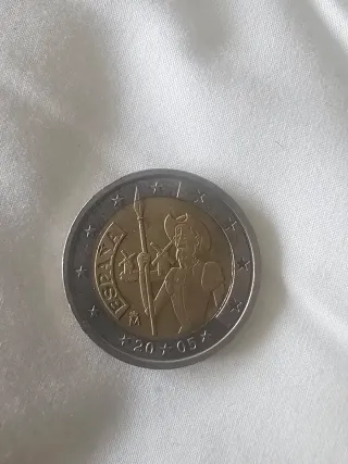 Cambio Moneda 2 euros 2005 Don Quijote