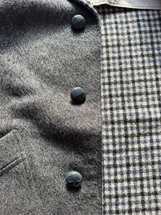 Abrigo Lana Burberry Vintage Gris