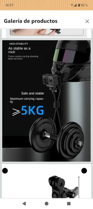 Soporte Casco Cámara Motocicleta