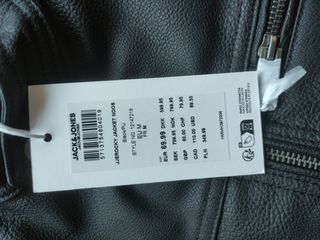 Chaqueta Biker Jack & Jones Talla M Negra