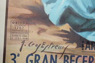 16. Cartel Corrida de Toros Zaragoza Septiembre 1981.