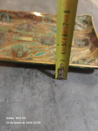 Cenicero antiguo cristal vitolas decoradas