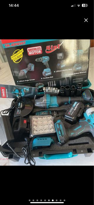 Kit da lavoro 4in1 con 3 batterie da 68 V