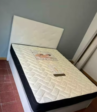 Cama canapé madera y tela