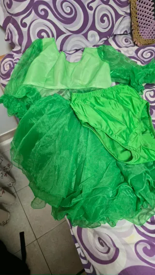 3 Vestidos de baile verde Vestido sevillana azul