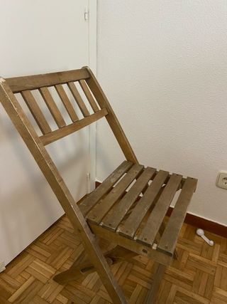 Mesa y Silla Terraza Madera