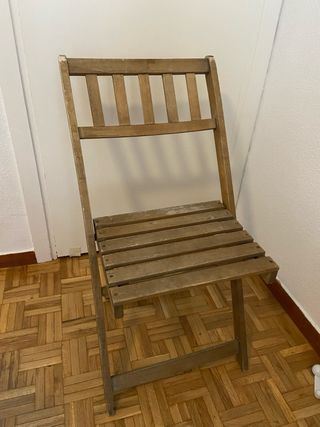 Mesa y Silla Terraza Madera