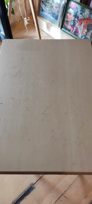 Mesa auxiliar plegable madera y metal