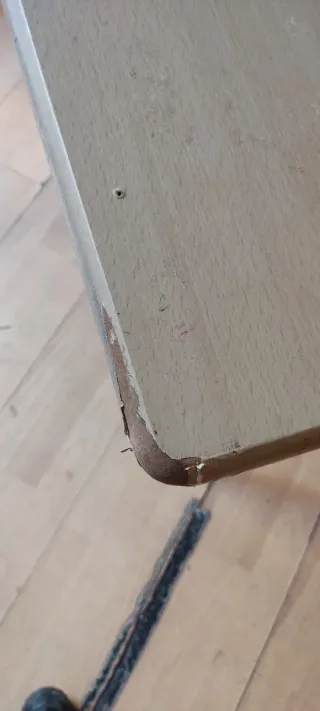 Mesa auxiliar plegable madera y metal