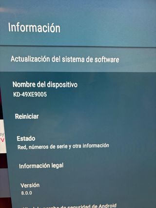 Televisor Sony Bravia 49 Negro