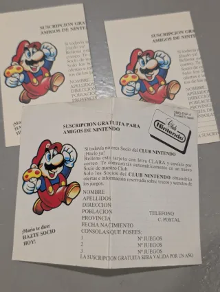 Folleto Suscripción Nintendo Game Boy