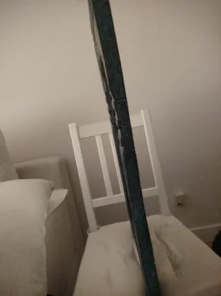 Espejo Decorativo Vintage Azul y Dorado