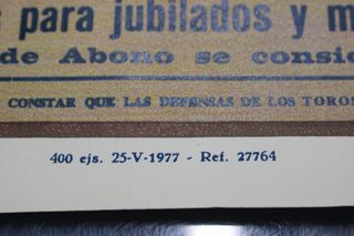 02. Cartel Corrida de Toros Zaragoza 1977.