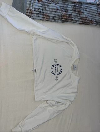 Felpa crop donna I don't need you