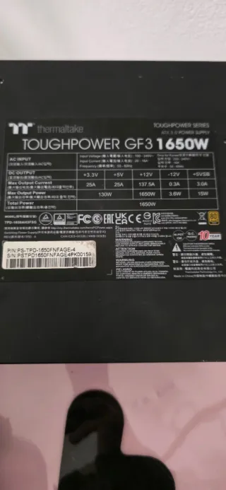 Fuente Alimentación Thermaltake Toughpower GF3 165