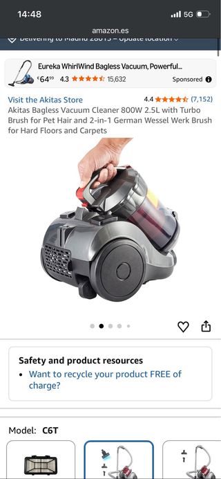 Aspiradora Akita C6 Deluxe