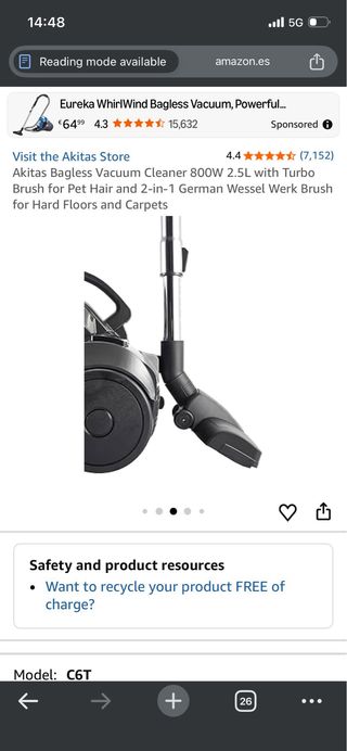 Aspiradora Akita C6 Deluxe