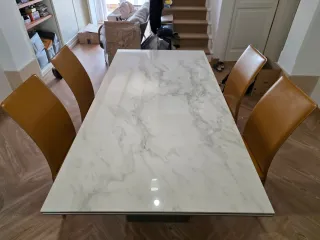 Mesa comedor 180x90 extensible mármol