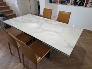 Mesa comedor 180x90 extensible mármol