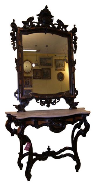 Consola y espejo Luis Felipe Nápoles S.XIX