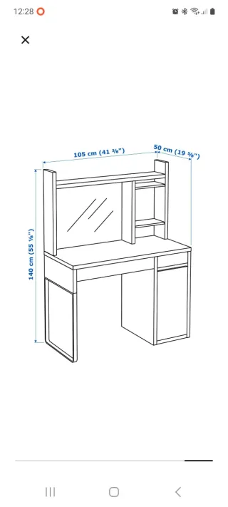 Escritorio infantil con mueble trasero