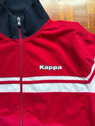 Chaqueta Kappa Roja y Blanca