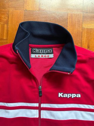 Chaqueta Kappa Roja y Blanca
