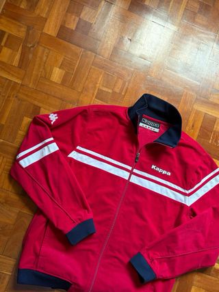 Chaqueta Kappa Roja y Blanca