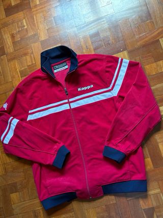Chaqueta Kappa Roja y Blanca