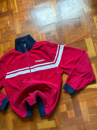 Chaqueta Kappa Roja y Blanca