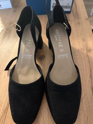 Zapatos tacón Marypaz ante negros talla 37
