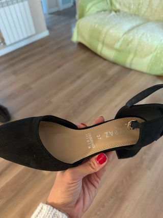 Zapatos tacón Marypaz ante negros talla 37