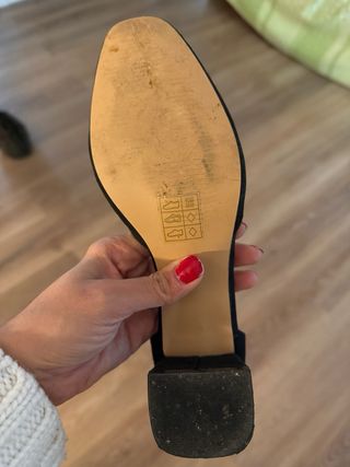 Zapatos tacón Marypaz ante negros talla 37